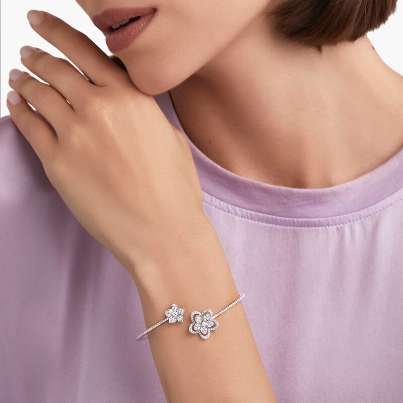 Wild Flower Twist Diamond Bangle, , hi-res