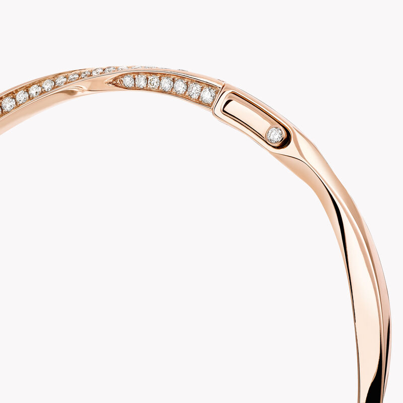 Spiral Pavé Diamond Bangle, , hi-res