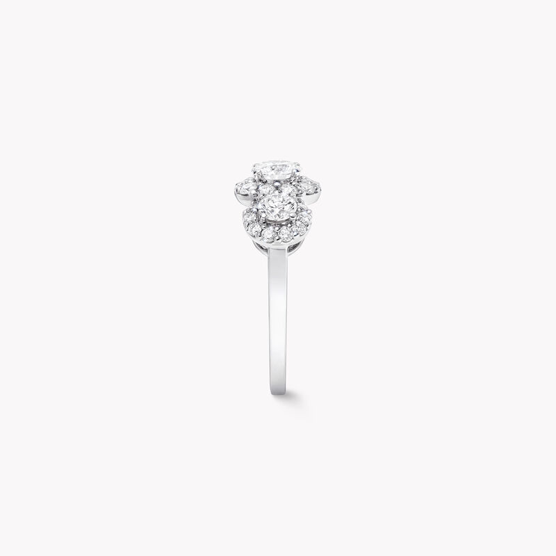 Icon Three Stone Round Diamond Engagement Ring, , hi-res