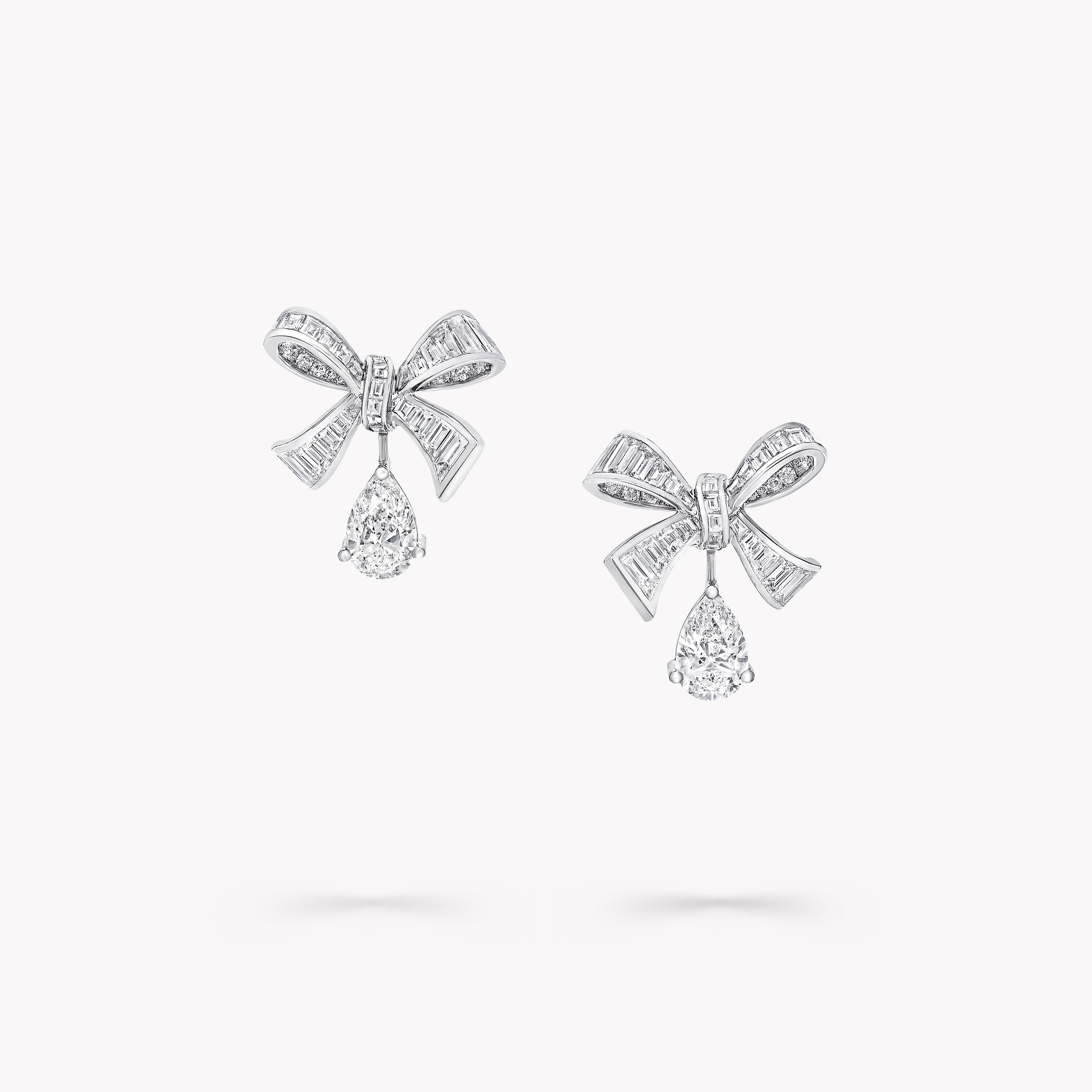 Diamond bow sale earrings
