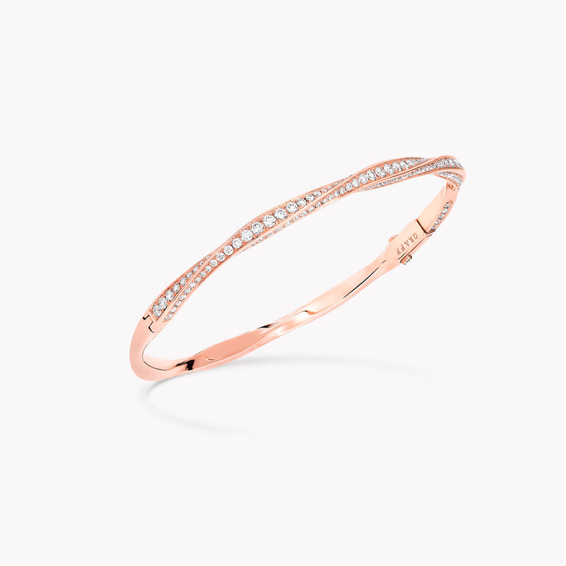 Spiral Pavé Diamond Bangle, , hi-res