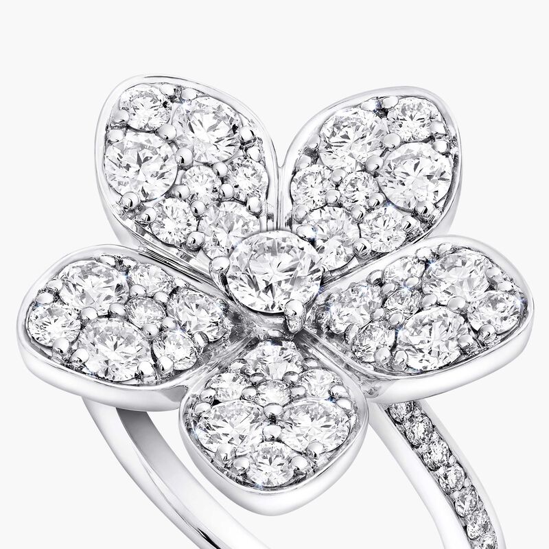 Wild Flower Large Pavé Diamond Ring