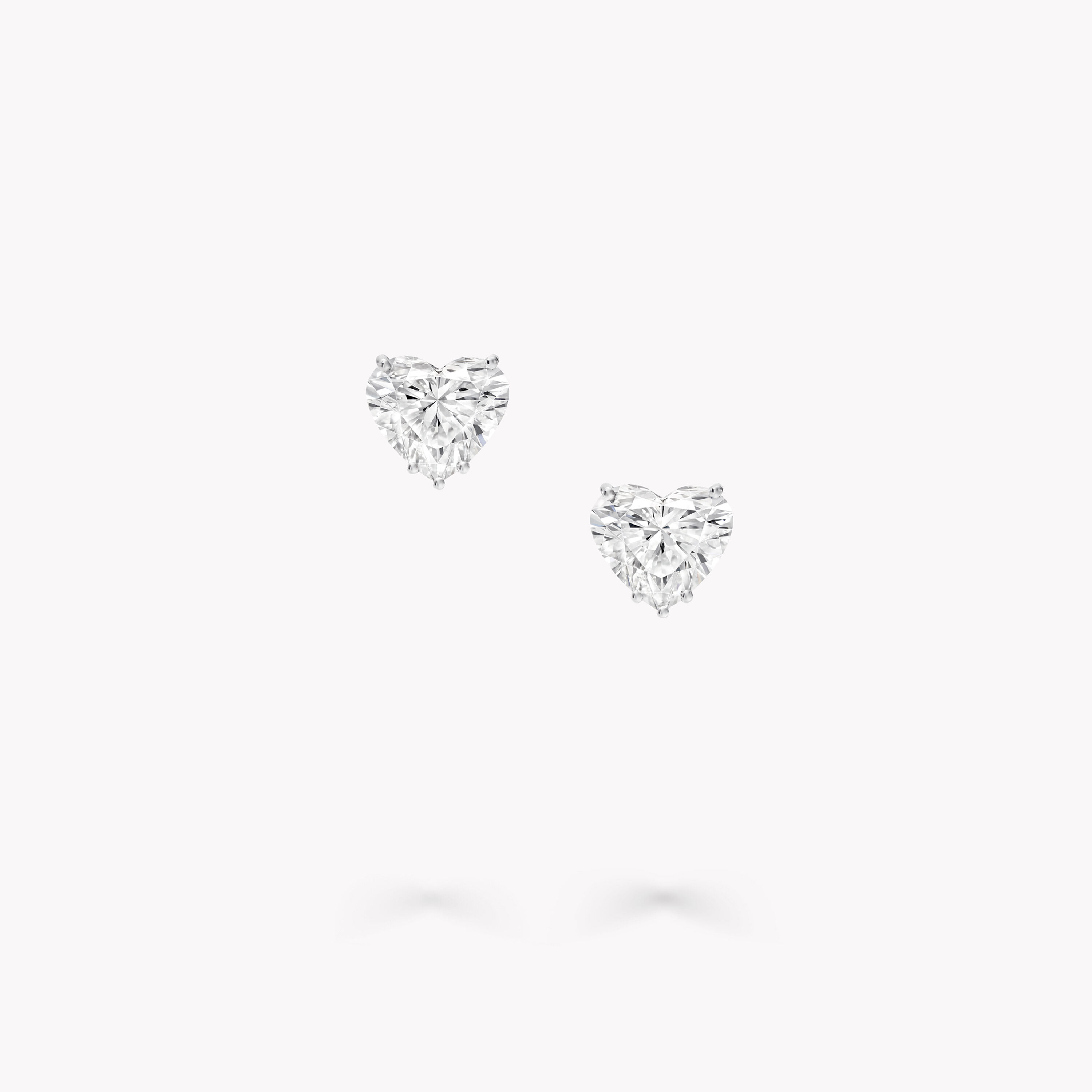 Platinum heart earrings on sale