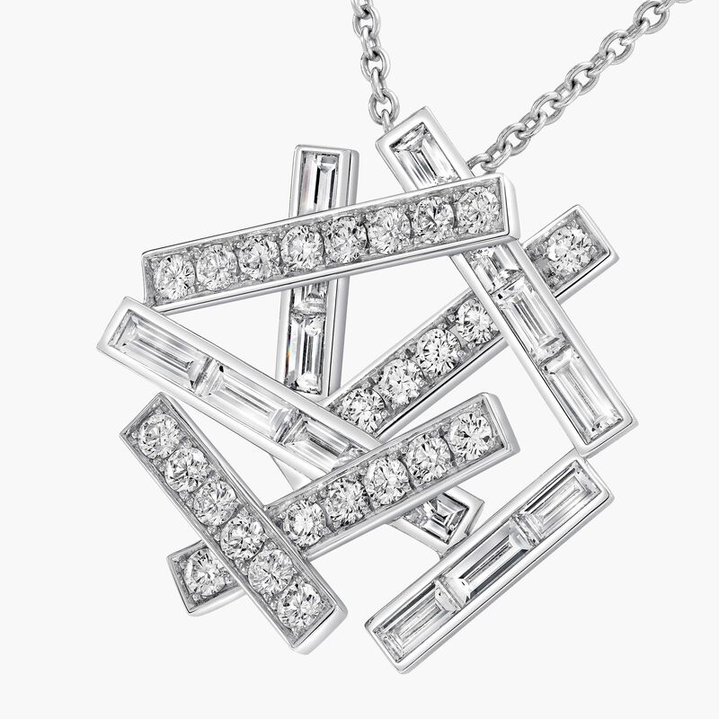 Threads Long Diamond Pendant, , hi-res