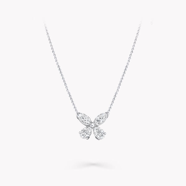 Classic Butterfly Diamond Pendant, , hi-res