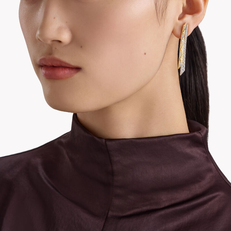 Laurence Graff Signature系列琢面双行耳环