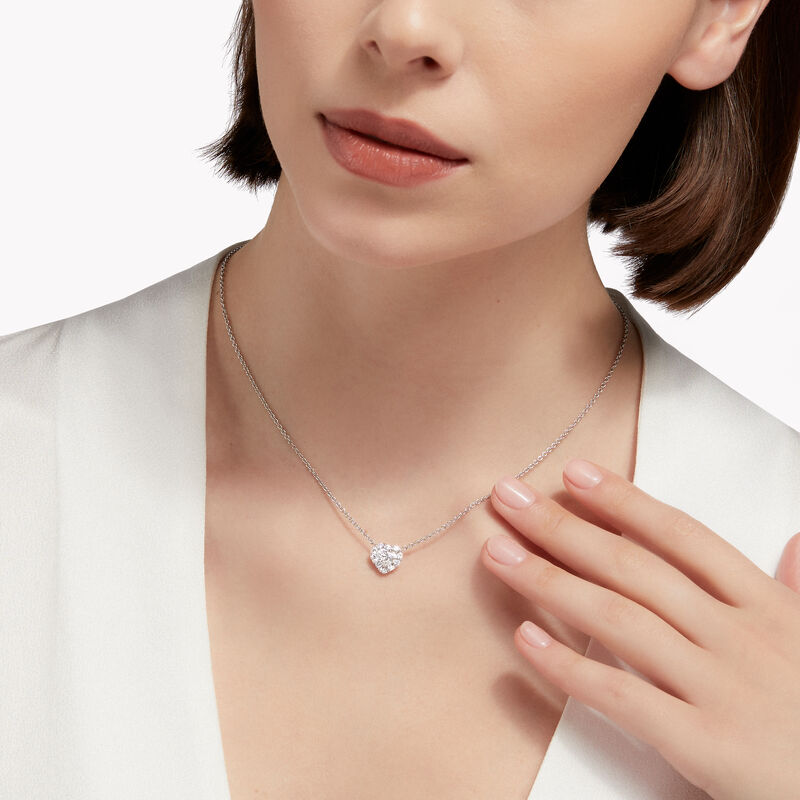Icon Heart Shape Diamond Pendant, , hi-res