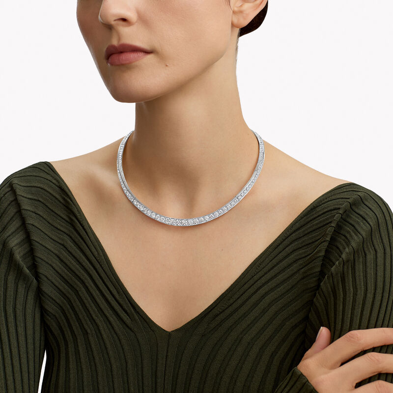 Spiral密镶钻石项链