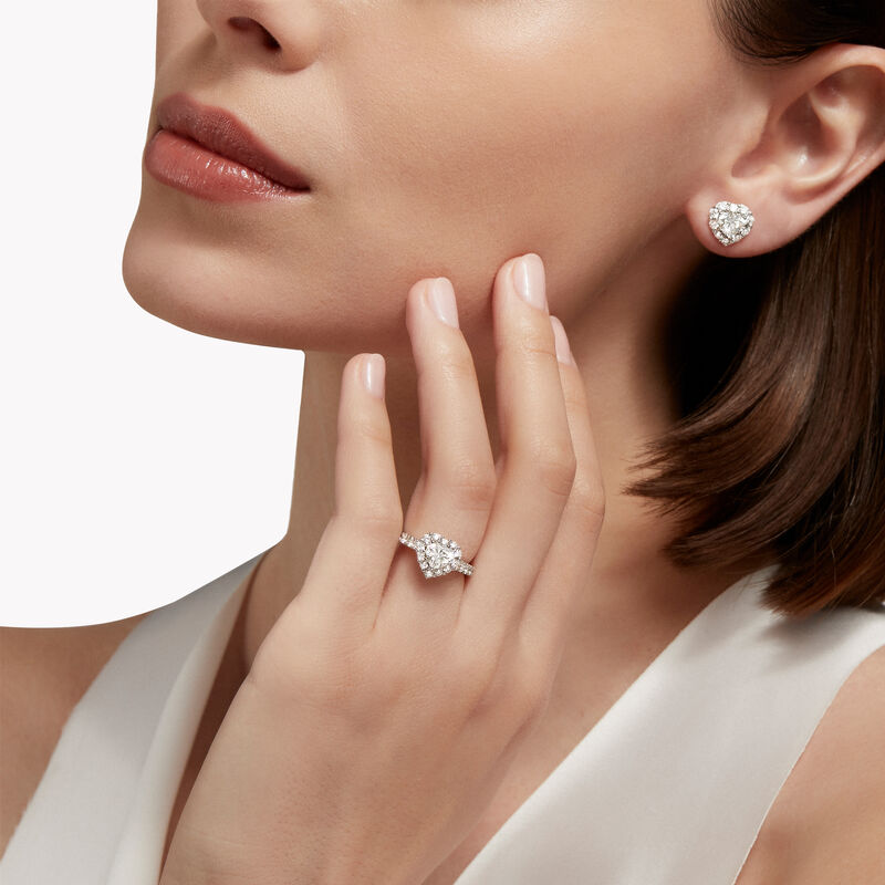 Icon Heart Shape Diamond Engagement Ring, , hi-res