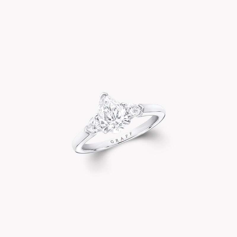Promise梨形钻石订婚戒指