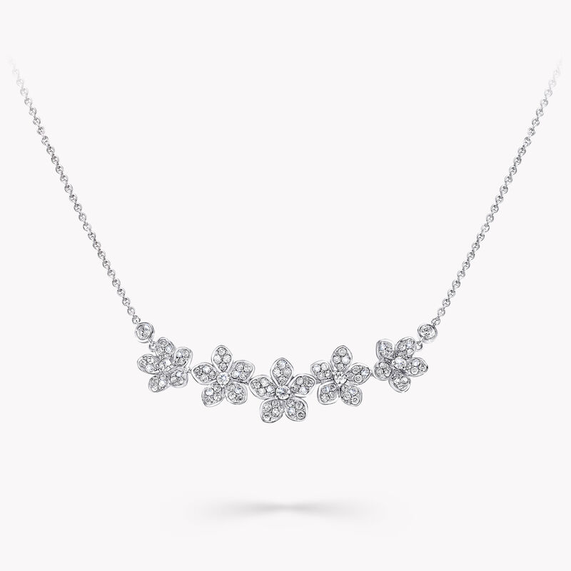 Wild Flower Diamond Line Pendant, , hi-res