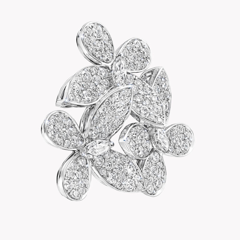 Triple Pavé Butterfly Diamond Earrings, , hi-res