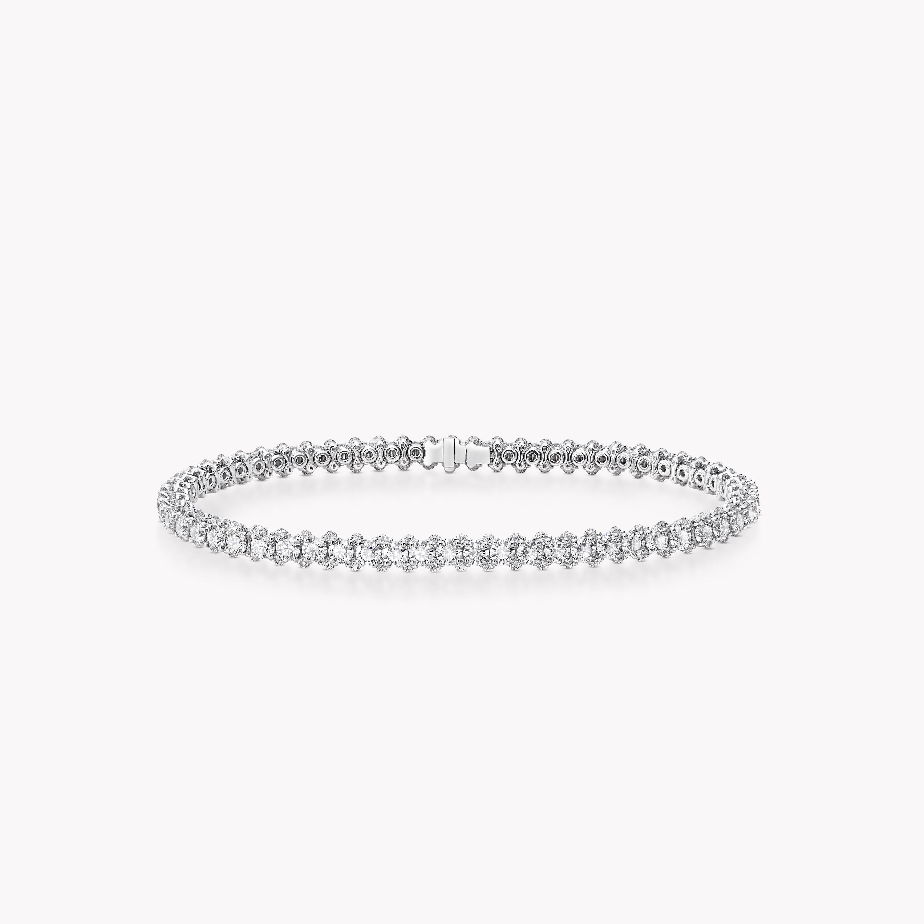 Triple Row Diamond Bracelet White Gold Graff