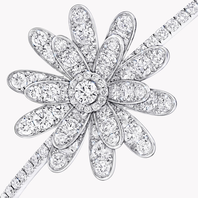 Wild Flower Abstract Diamond Bangle