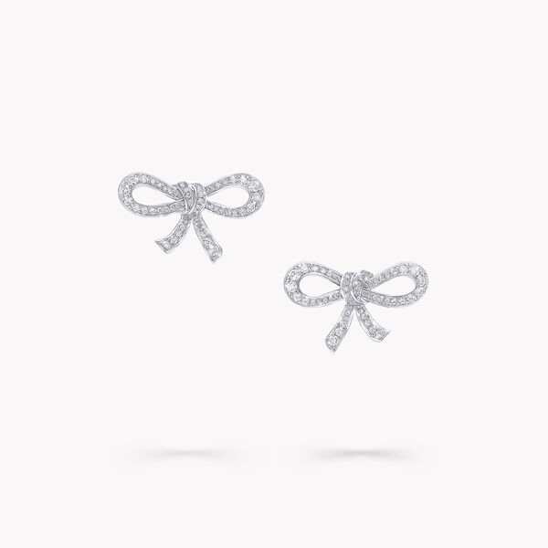 Tilda's Bow Mini Diamond Stud Earrings, , hi-res