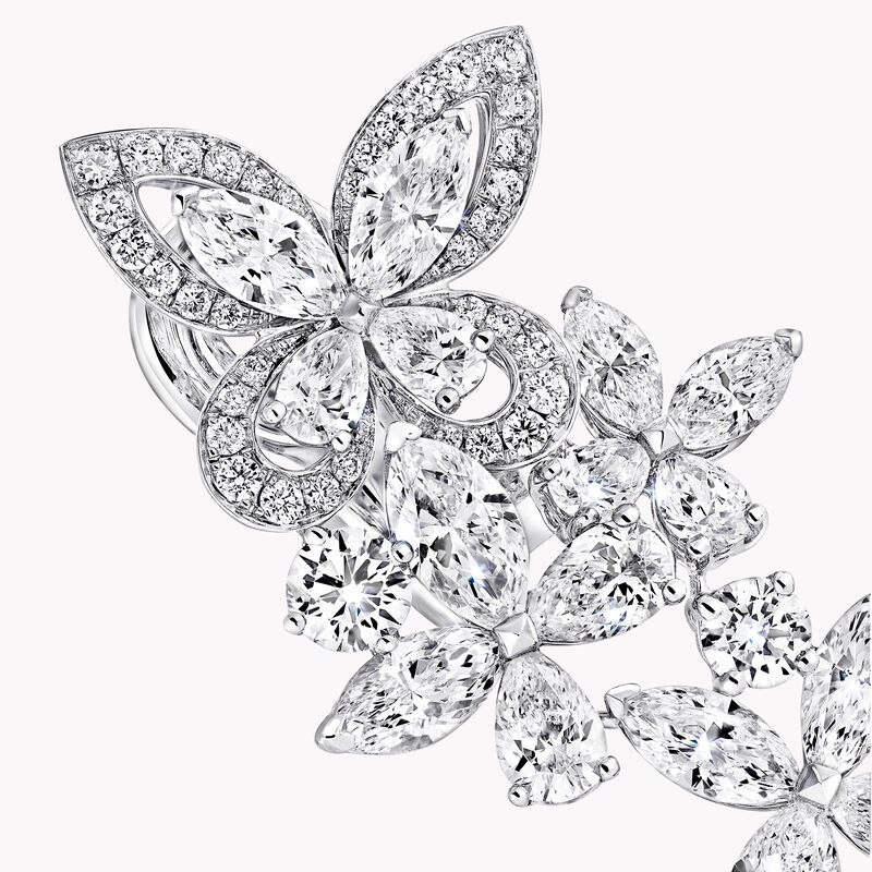 Classic Butterfly Diamond Drop Earrings