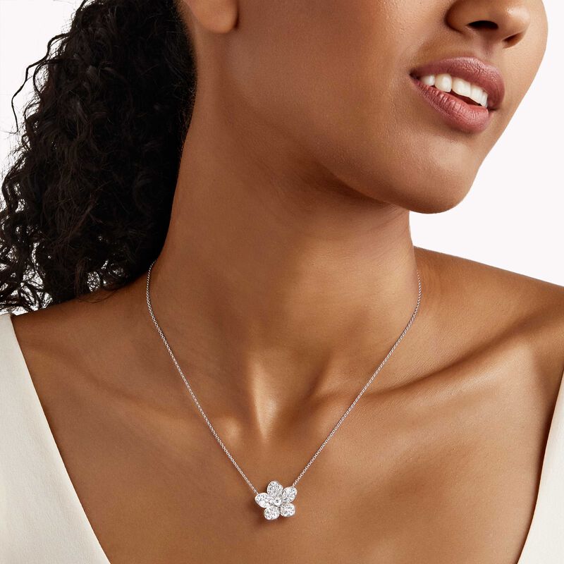 Wild Flower Large Pavé Diamond Pendant, , hi-res