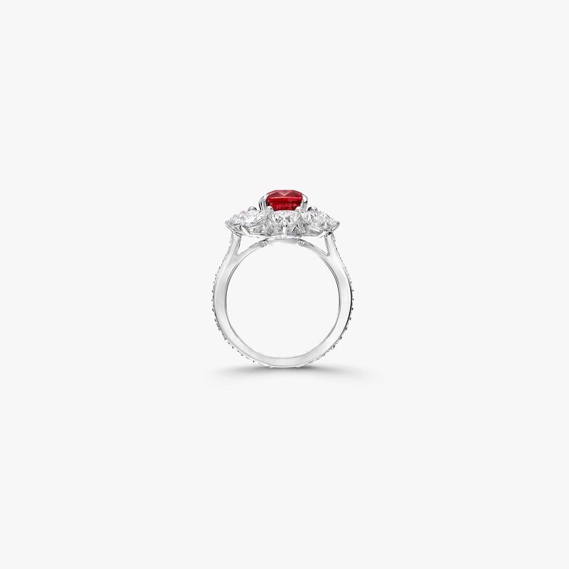Cushion Cut Ruby High Jewellery Ring