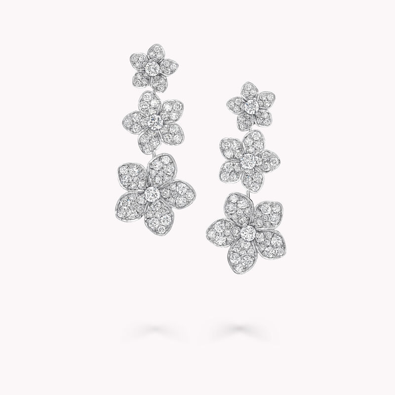 Wild Flower Diamond Drop Earrings, , hi-res