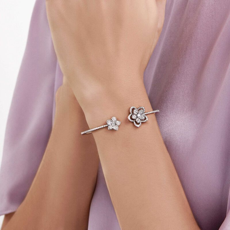 Wild Flower Open Diamond Bangle, , hi-res