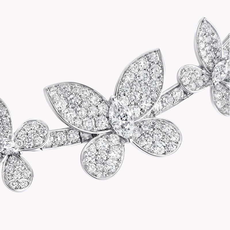 Pavé Butterfly Diamond Necklace, , hi-res