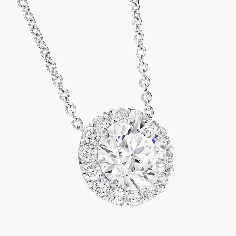 Icon Round Diamond Pendant, , hi-res