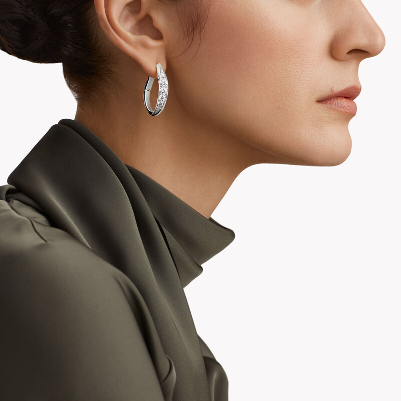 Spiral密镶钻石耳环