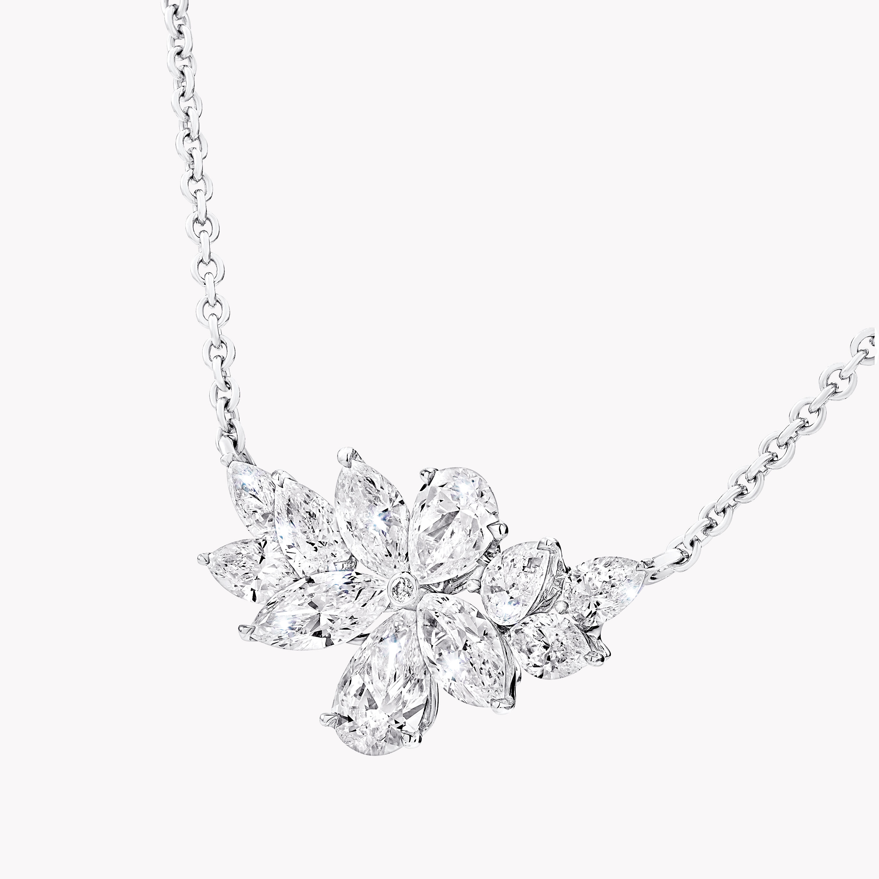 Marquise cut diamond hot sale necklace