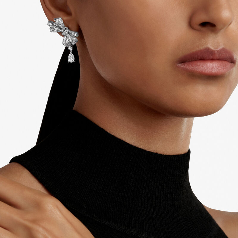 Tilda's Bow Classic Diamond Drop Earrings