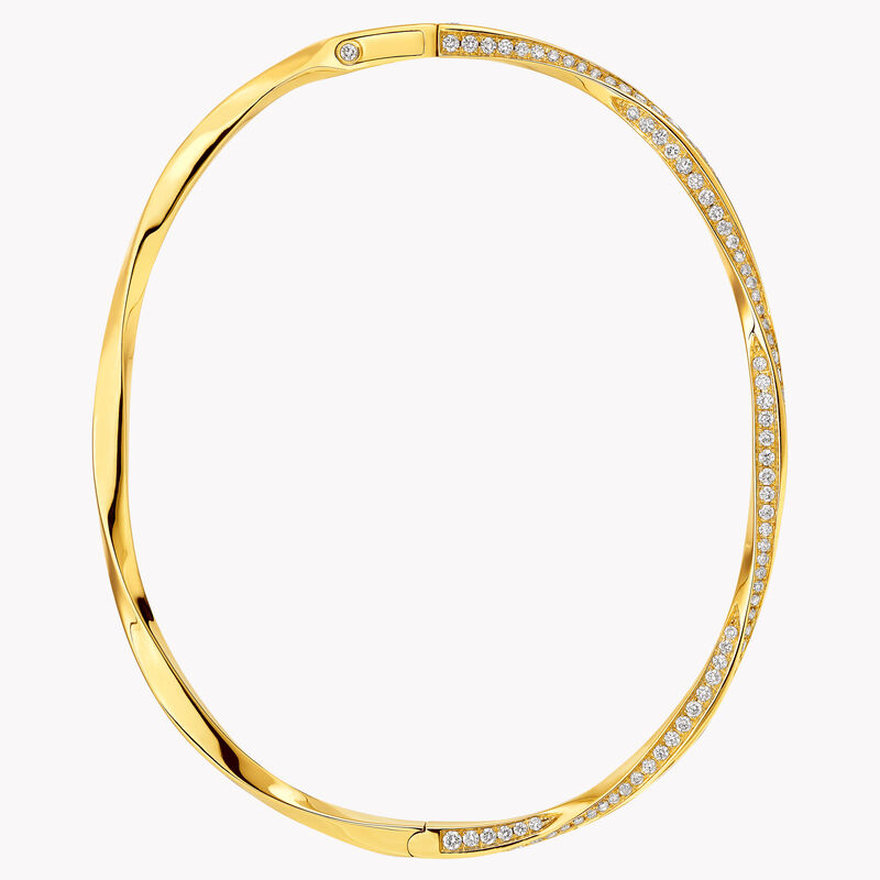 Spiral Pavé Diamond Bangle, , hi-res