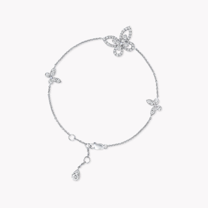 Butterfly Silhouette Diamond Mini Bracelet, , hi-res