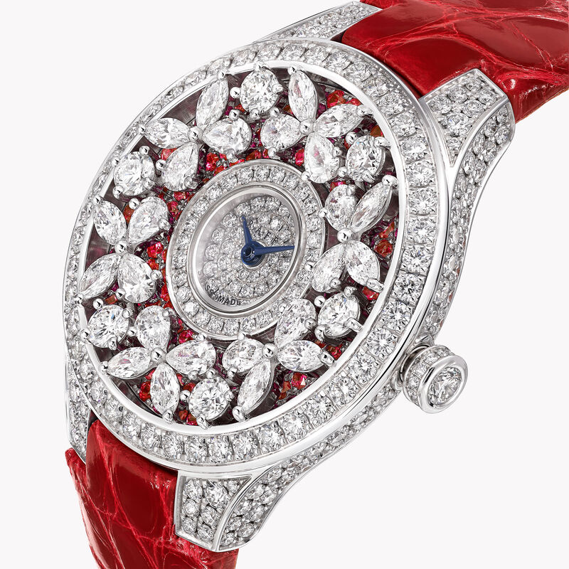 Classic Butterfly Diamond and Ruby Watch, , hi-res