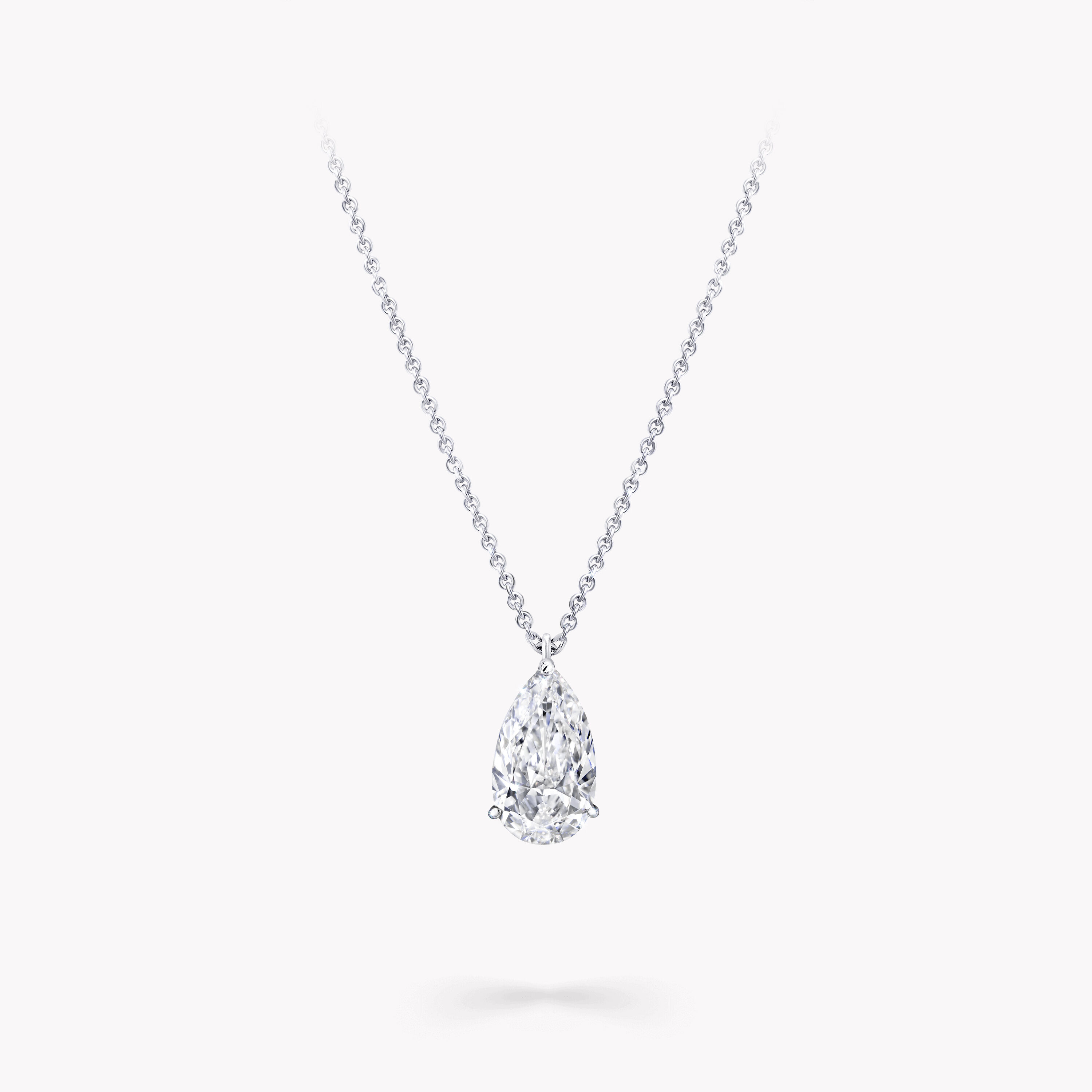 18ct White Gold Pear Cut 0.41ct Diamond Halo Pendant