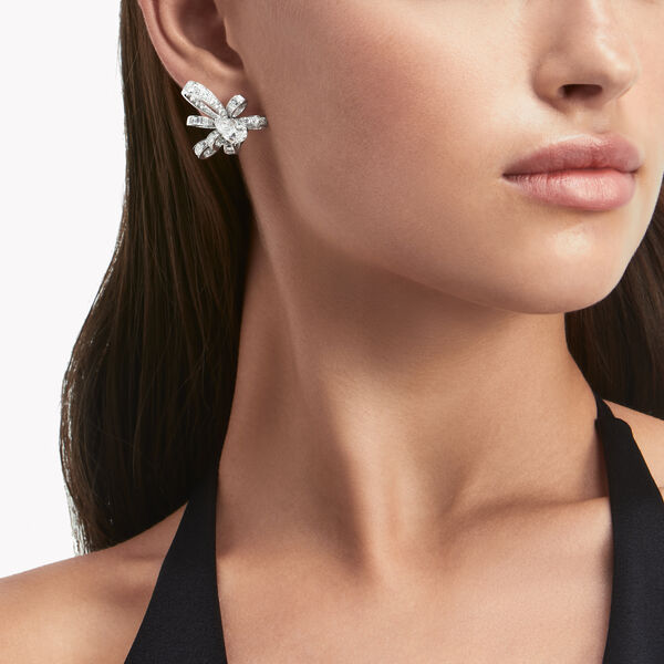 Tilda’s Bow Pear Shape Diamond Stud Earrings, , hi-res