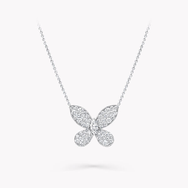 Pavé Butterfly Diamond Pendant, , hi-res