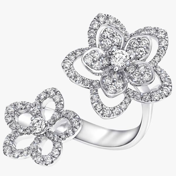 Wild Flower Double Diamond Ring, , hi-res