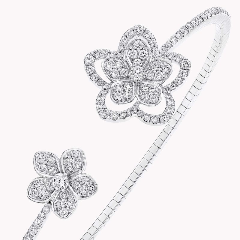 Wild Flower Open Diamond Bangle, , hi-res