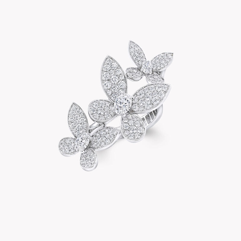 缱绻蝴蝶钻石戒指