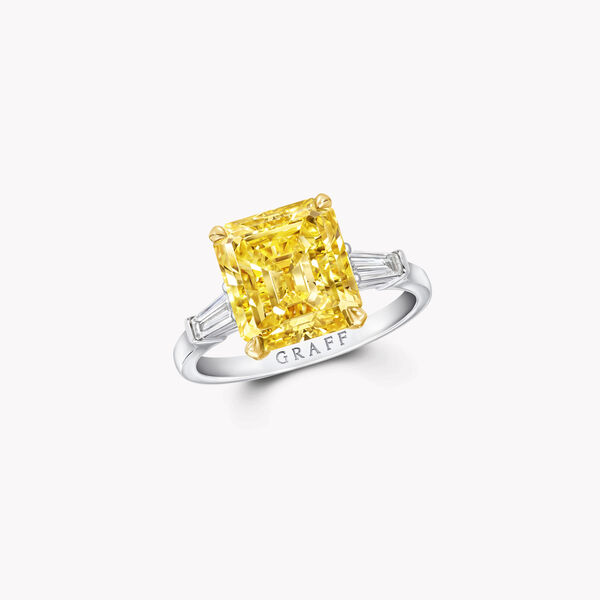 Promise Emerald Cut Yellow Diamond Engagement Ring, , hi-res