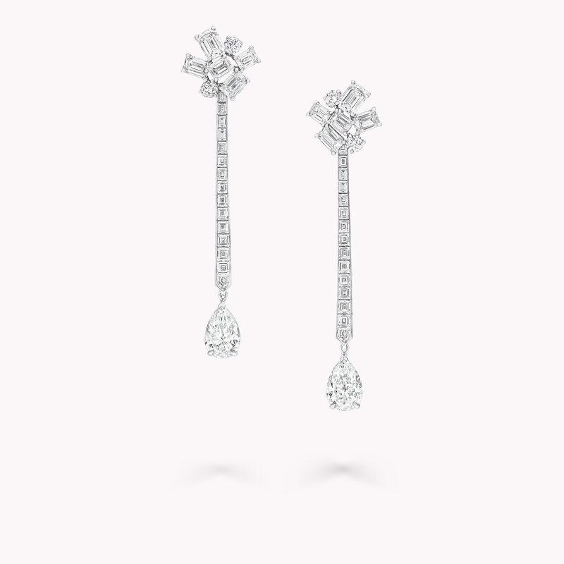 Multi Shape Diamond Line Earrings, , hi-res