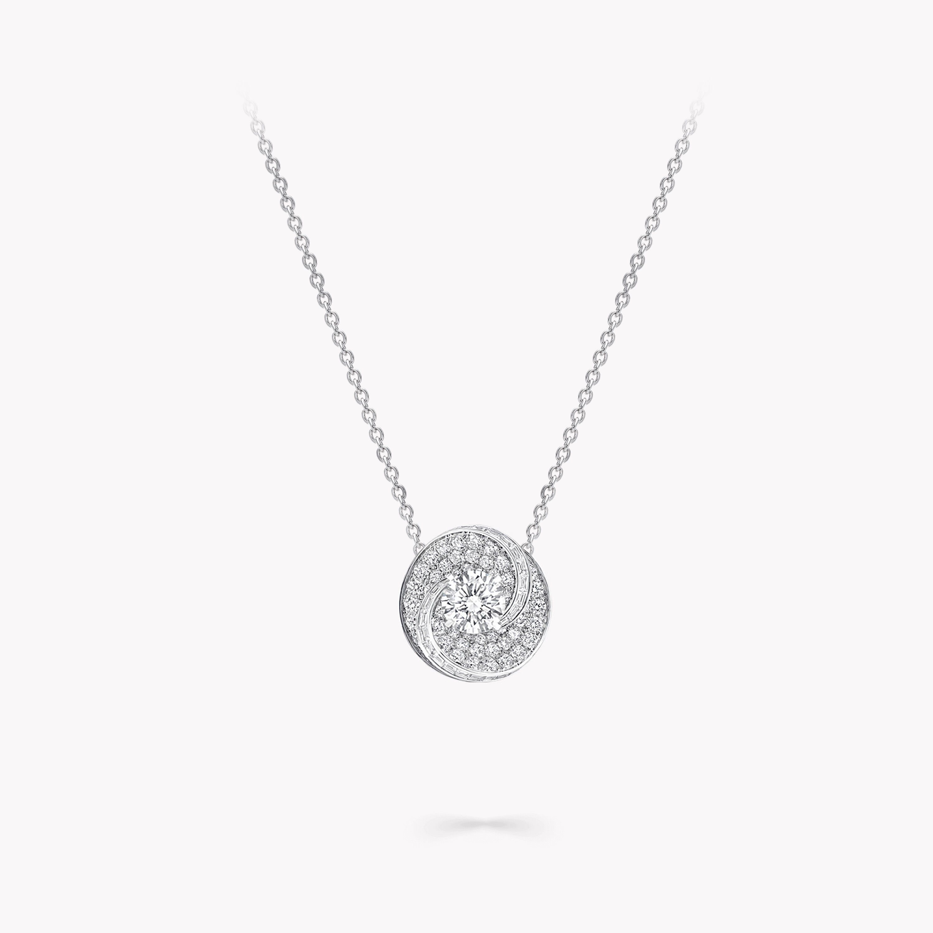 Swirl diamond hot sale necklace