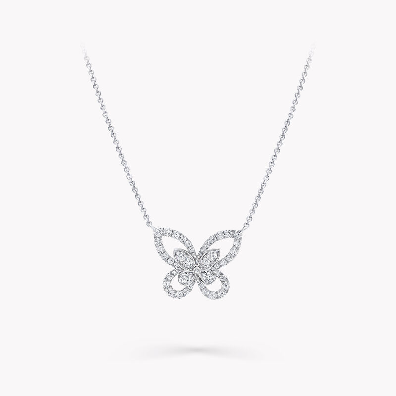 Butterfly Silhouette Diamond Mini Pendant