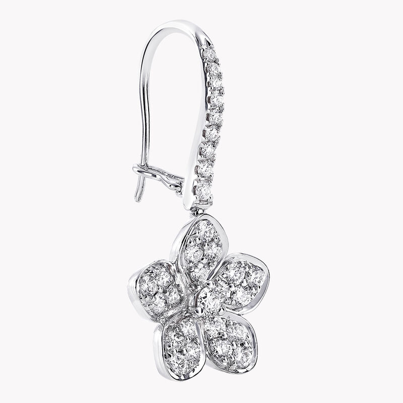 Wild Flower Pavé Diamond Earrings, , hi-res
