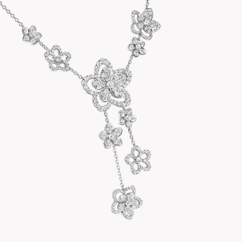 Wild Flower Diamond Drop Necklace, , hi-res