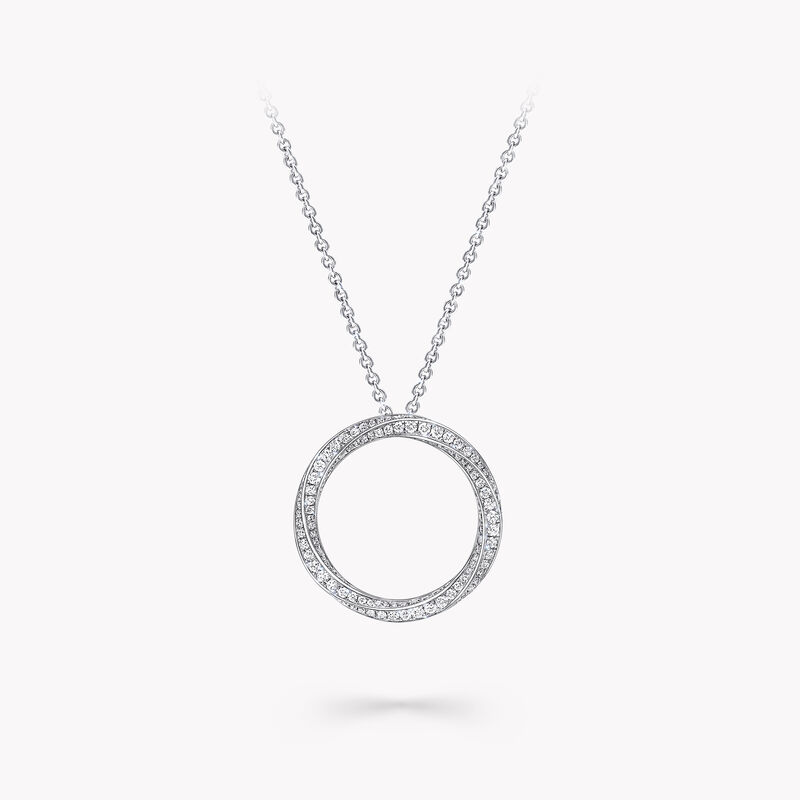 Medium Spiral Pavé Diamond Pendant, , hi-res