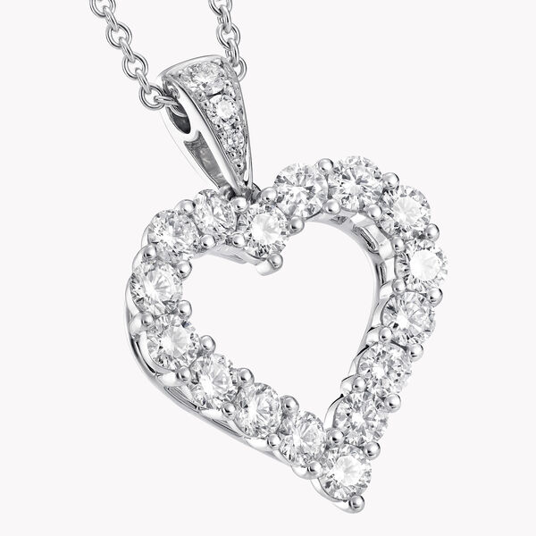 Diamond Heart Silhouette Pendant, , hi-res