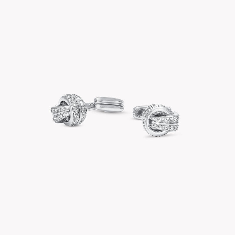 Love Knot Diamond Cufflinks, , hi-res