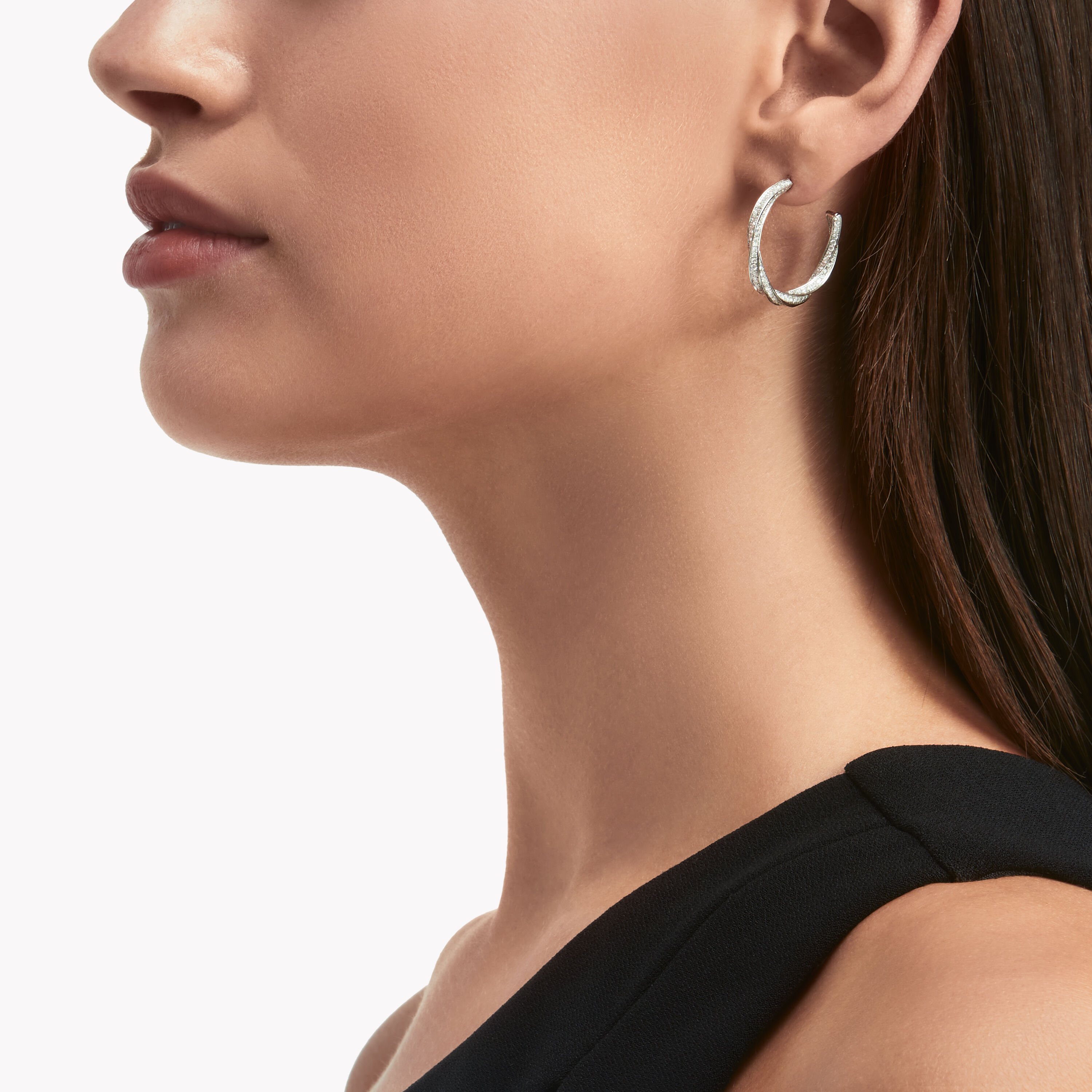 Spiral diamond earrings online
