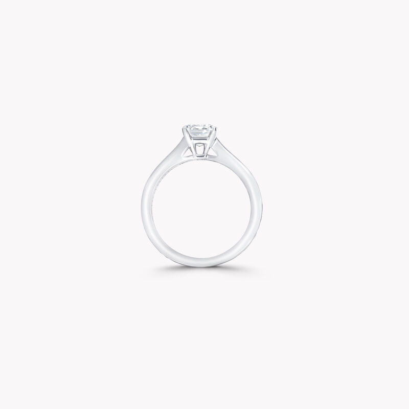 Flame Square Emerald Cut Diamond Engagement Ring, , hi-res