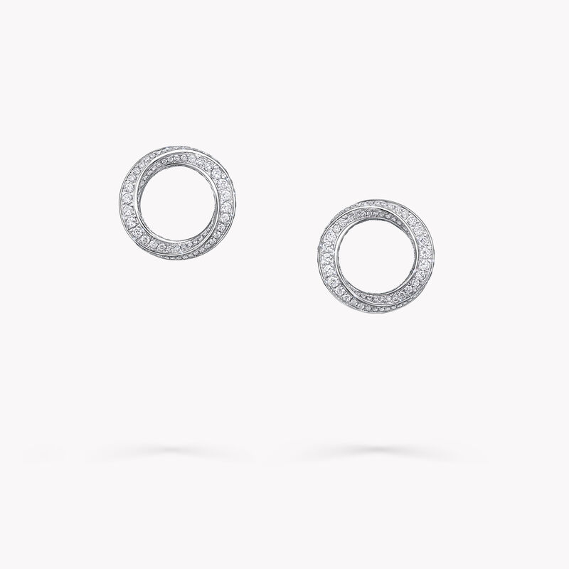 Spiral Diamond Stud Earrings